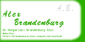 alex brandenburg business card